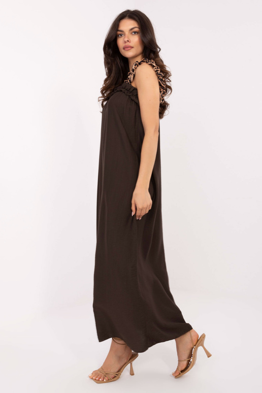 Suknelė-MI-SK-A6412.68-tamsiai ruda Suknelė-MI-SK-A6412.68-tamsiai ruda