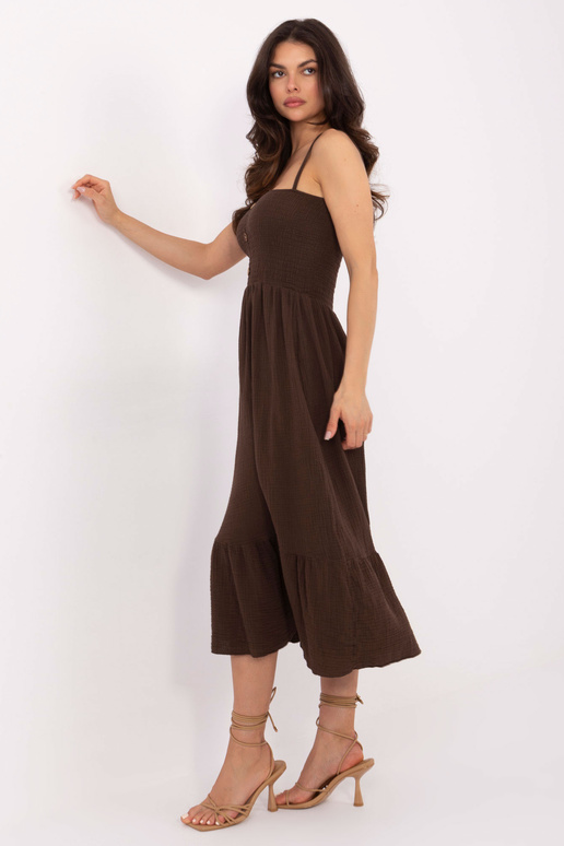 Suknelė-MI-SK-62201.85-tamsiai ruda Suknelė-MI-SK-62201.85-tamsiai ruda