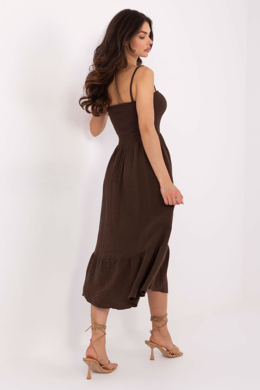 Suknelė-MI-SK-62201.85-tamsiai ruda Suknelė-MI-SK-62201.85-tamsiai ruda