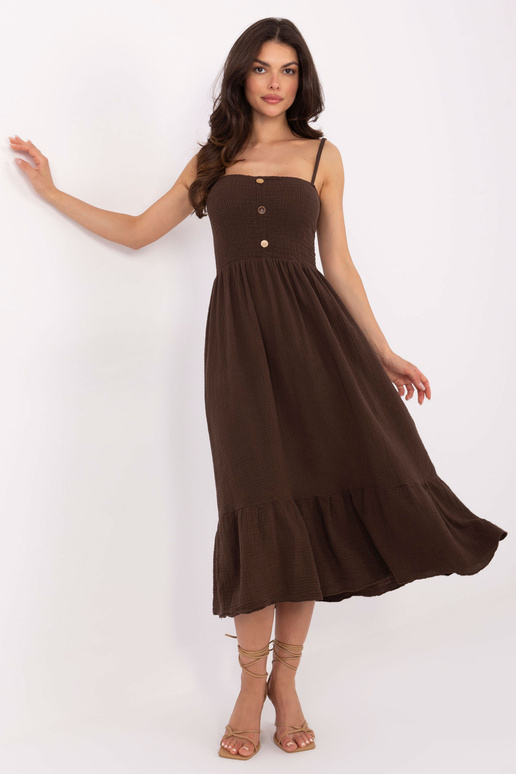 Suknelė-MI-SK-62201.85-tamsiai ruda Suknelė-MI-SK-62201.85-tamsiai ruda