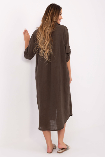 Tamsiai ruda suknelė