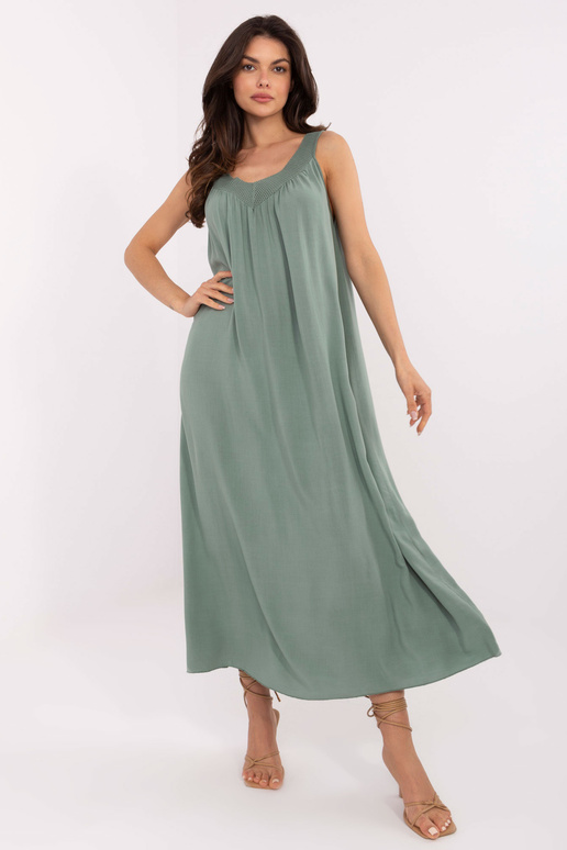 Suknelė-TW-SK-BI-L0125.52-chaki spalvos