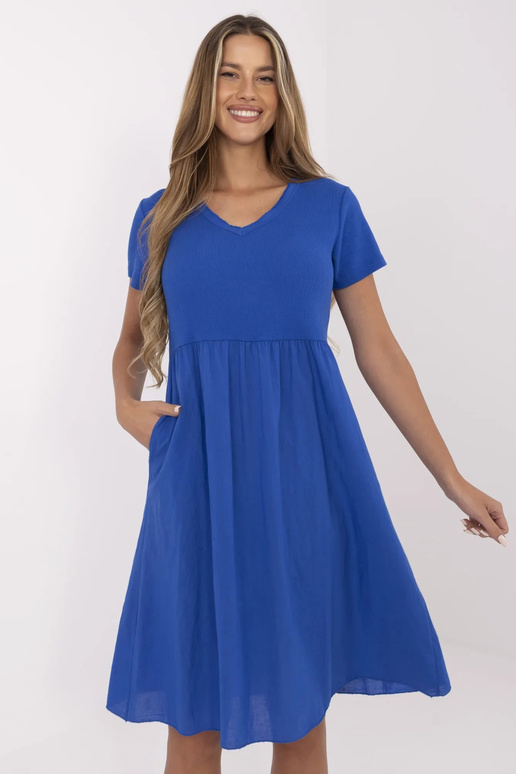 Suknelė-DHJ-SK-25370.85-tamsiai mėlyna Suknelė-DHJ-SK-25370.85-tamsiai mėlyna