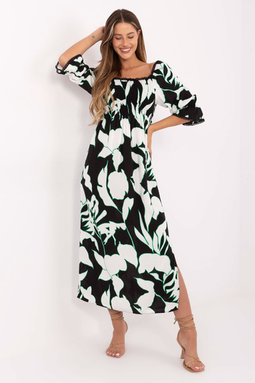 Juodai balta suknelė