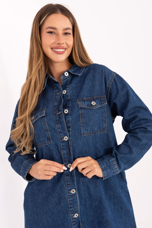 Tamsiai mėlyna suknelė