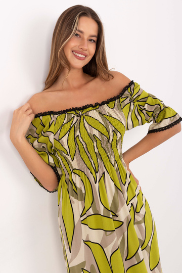 Chaki spalvos suknelė