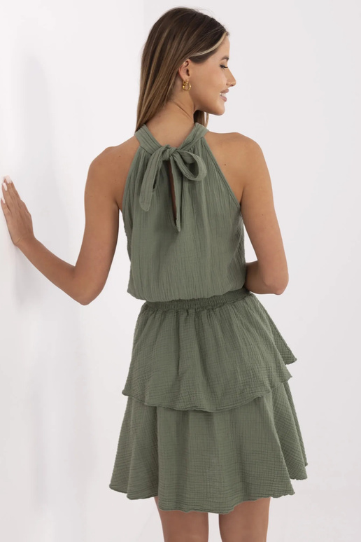 Suknelė-MI-SK-92166.71P-chaki spalvos