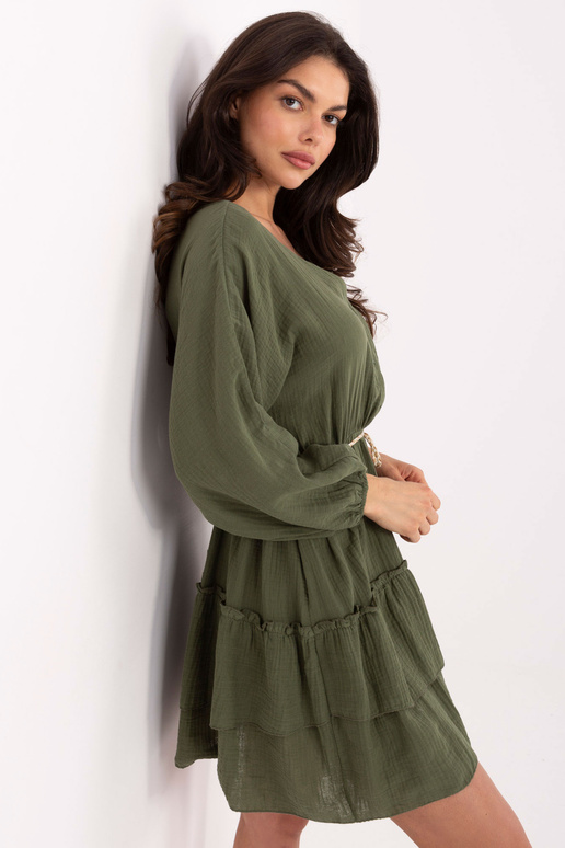 Suknelė-MI-SK-A5079.27-chaki spalvos Suknelė-MI-SK-A5079.27-chaki spalvos