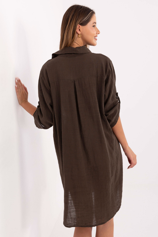 Suknelė, tamsiai rudos spalvos