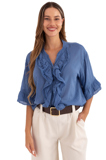 Tamsiai mėlyni marškiniai