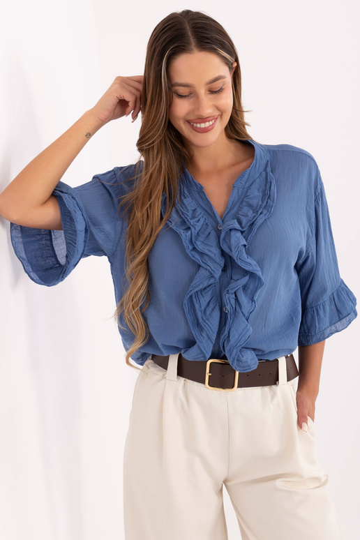 Tamsiai mėlyni marškiniai