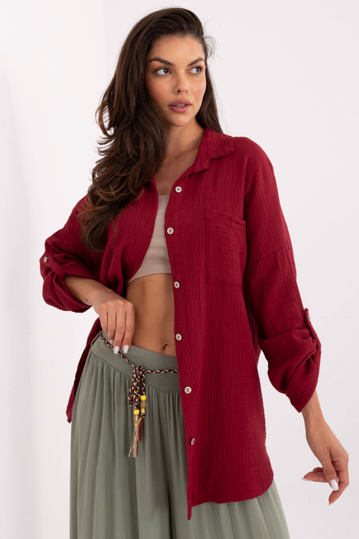 Marškiniai bordo spalvos MO-KS-9368.98