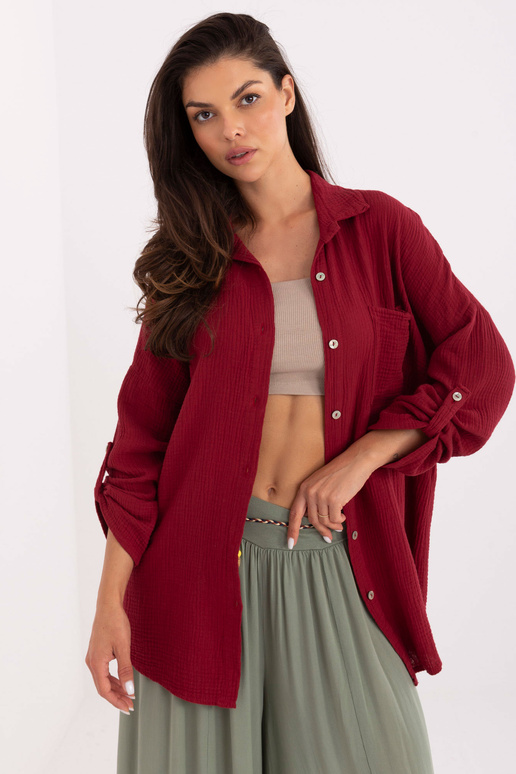 Marškiniai bordo spalvos MO-KS-9368.98