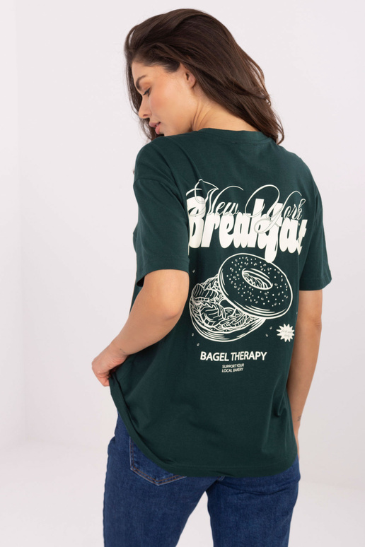 Marškinėliai tamsiai žalios spalvos