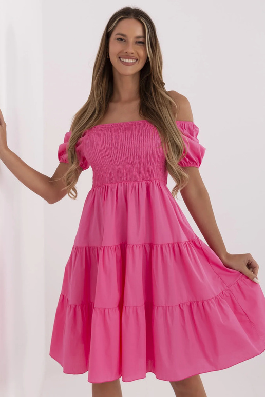 Suknelė-MI-SK-A2561.89-tamsiai rožinė Suknelė-MI-SK-A2561.89-tamsiai rožinė