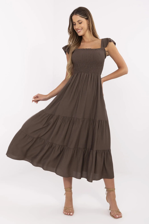 Suknelė-MI-SK-A5063.69P-ruda Suknelė-MI-SK-A5063.69P-ruda