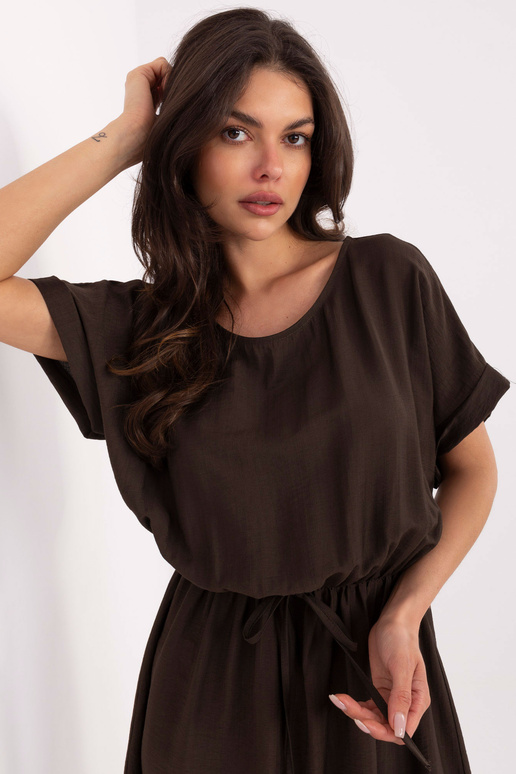 Suknelė-MI-SK-A63751.67-tamsiai ruda Suknelė-MI-SK-A63751.67-tamsiai ruda