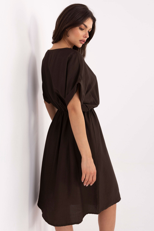 Suknelė-MI-SK-A63751.67-tamsiai ruda Suknelė-MI-SK-A63751.67-tamsiai ruda