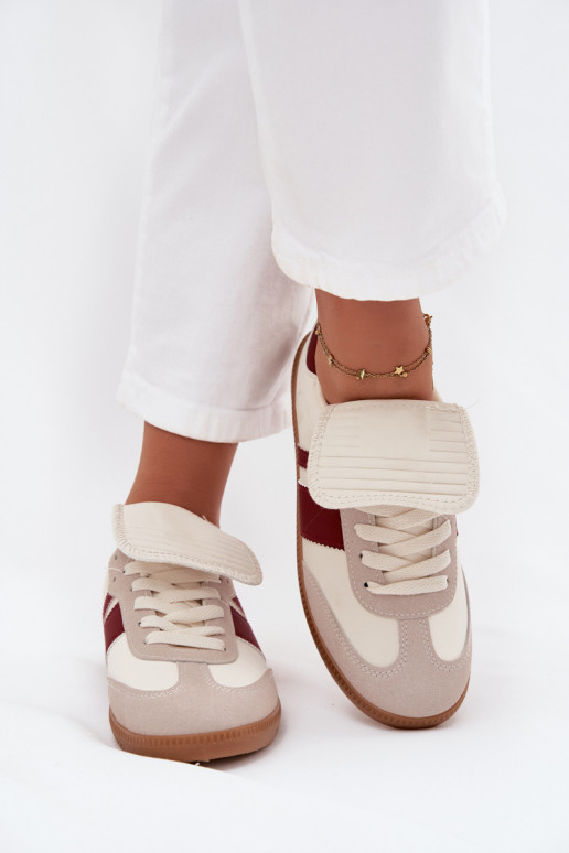   modelio batai  Z Wywiniętym Językiem bordo spalvos Ardira