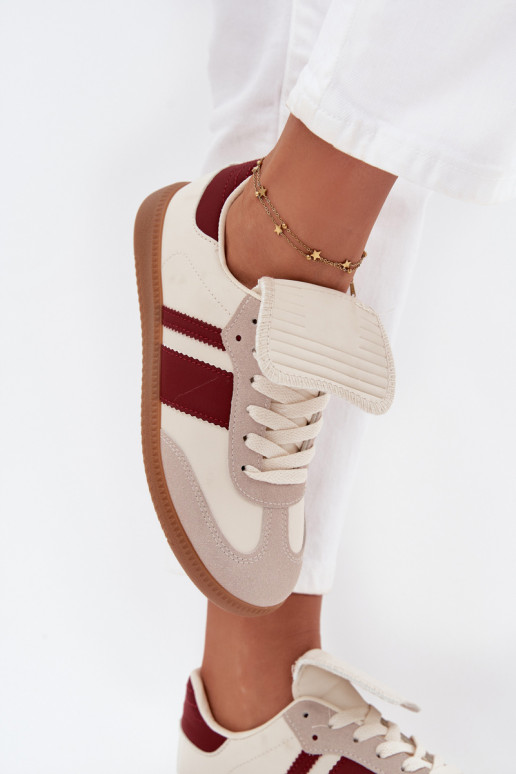   modelio batai  Z Wywiniętym Językiem bordo spalvos Ardira