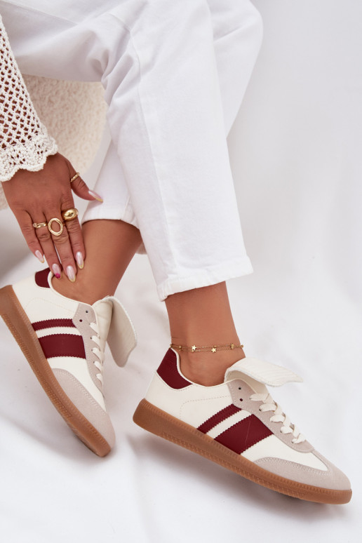   modelio batai  Z Wywiniętym Językiem bordo spalvos Ardira