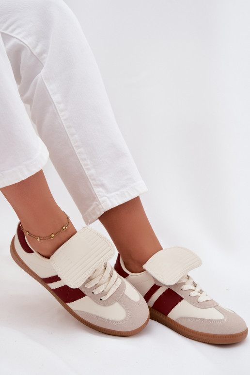   modelio batai  Z Wywiniętym Językiem bordo spalvos Ardira