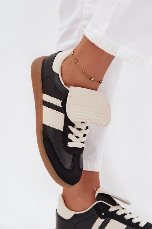   modelio batai  Z Wywiniętym Językiem Juodos spalvos Ardira