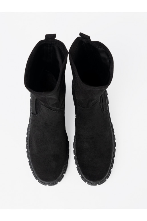 Moteriški juodos spalvos zomšiniai batai Moteriški juodos spalvos zomšiniai batai