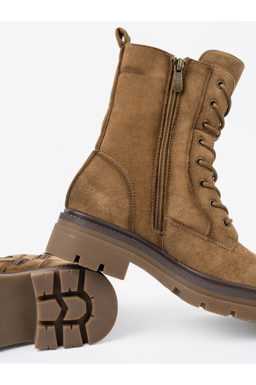  zomšiniai batai odcieniu brązu