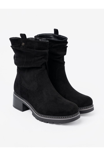 Moteriški aulinukai juodos spalvos z ozdobnym marszczeniem 2