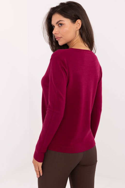 Bordo megztinis