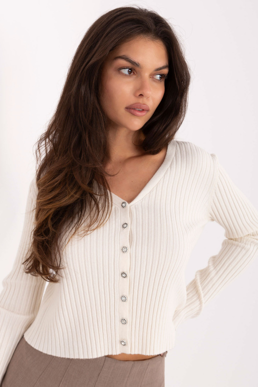 Kreminės spalvos megztinis