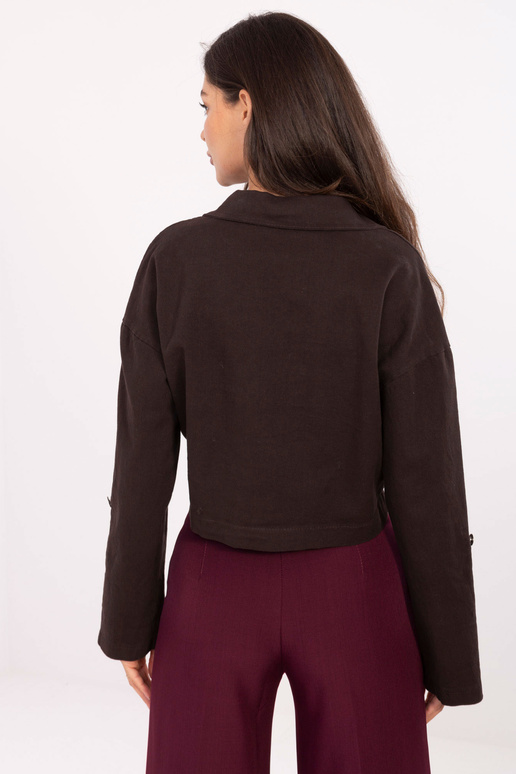 Tamsiai rudas švarkelis