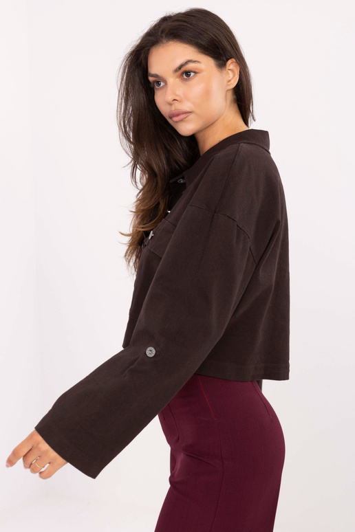 Tamsiai rudas švarkelis