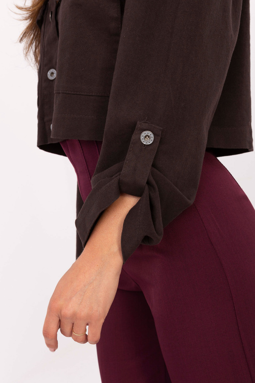 Tamsiai rudas švarkelis