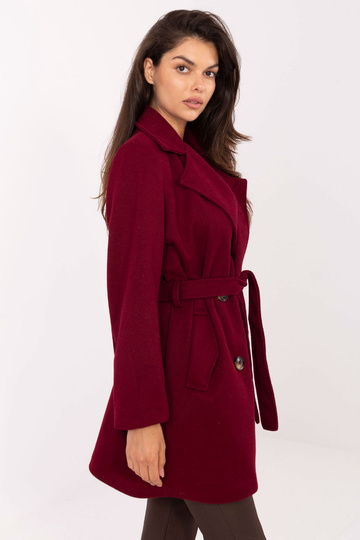 Bordo spalvos paltas