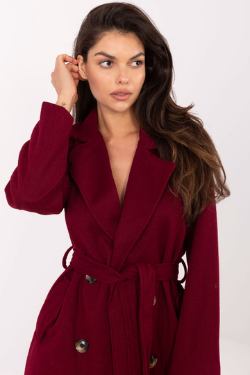 Bordo spalvos paltas 2