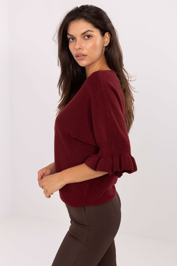 Bordo megztinis