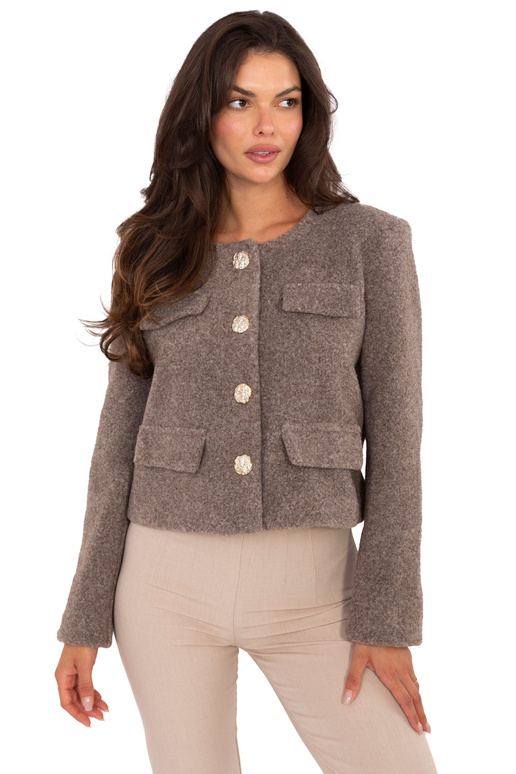 Tamsiai smėlinis švarkas