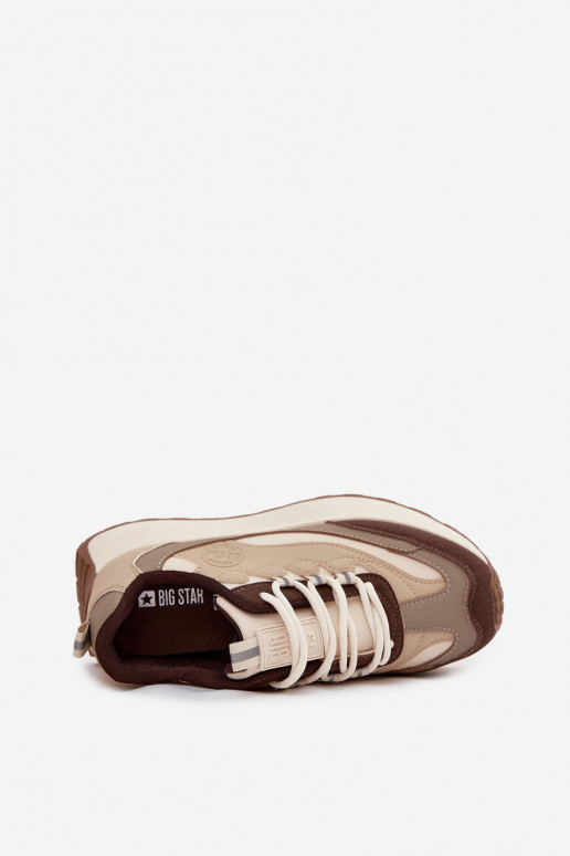  modelio batai  su platforma Big Star SS274002 HI-POLY SYSTEM smėlio spalvos