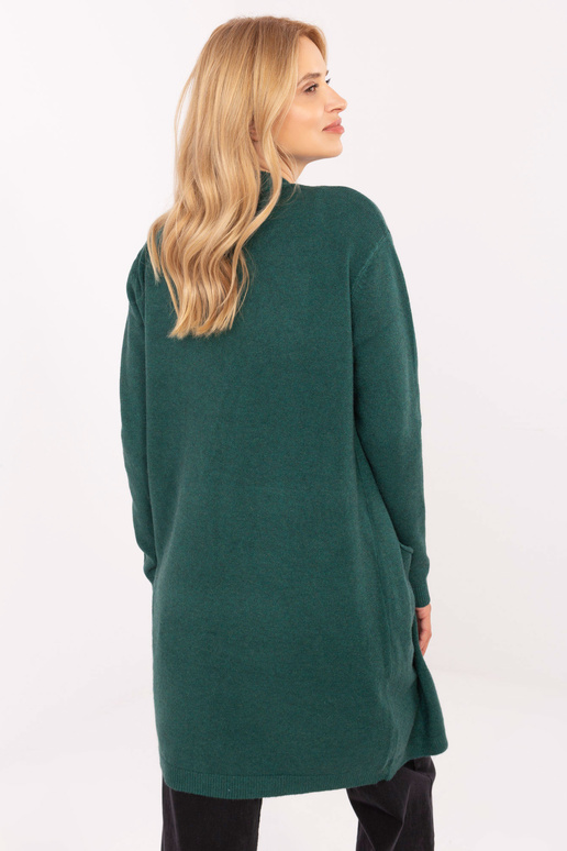 Kardiganas tamsiai žalias