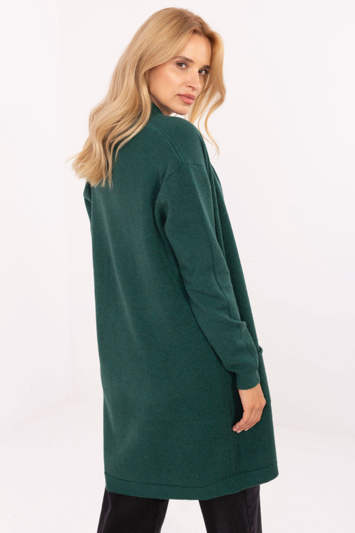 Kardiganas tamsiai žalias