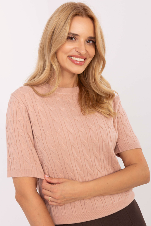 Megztinis tamsiai rožinis