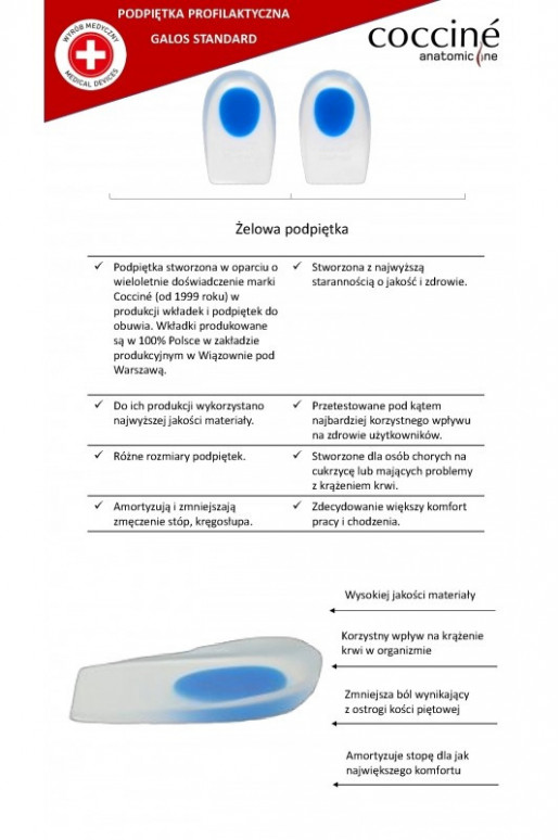 COCCINE GALOS vidpadžiai Na Ostrogi Z Żelu