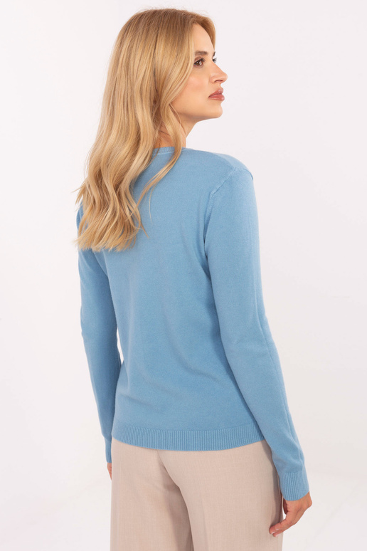 Šviesiai mėlynas megztinis