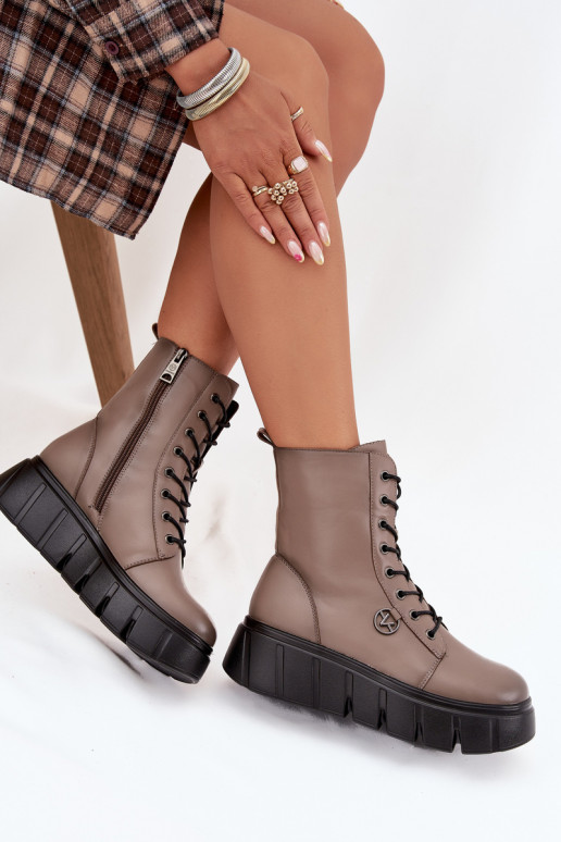 aulinukai  su platforma pašiltinti Vinceza 58588 smėlio spalvos