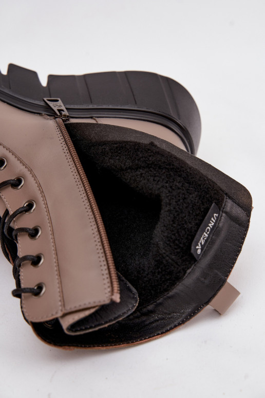 aulinukai  su platforma pašiltinti Vinceza 58588 smėlio spalvos