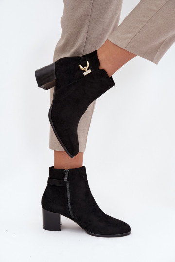 pašiltinti Moteriški aulinukai Ze aukso spalvosm Detalem Juodos spalvos Renora