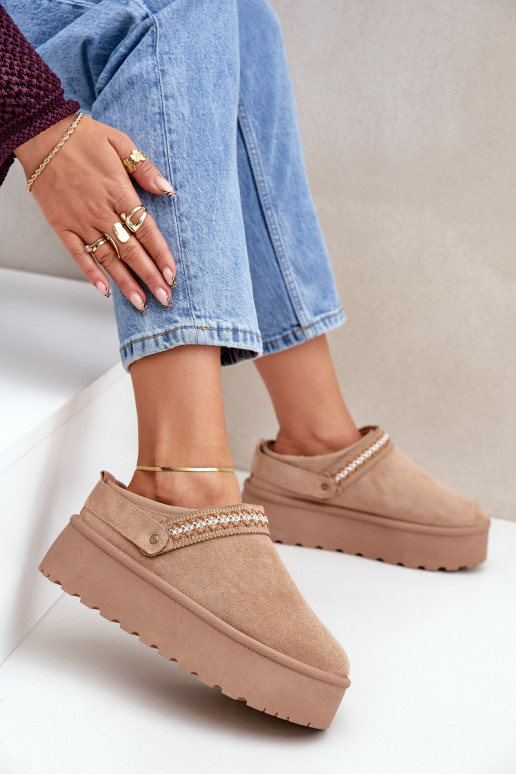 sniego batai  Haftem smėlio spalvos Selithria