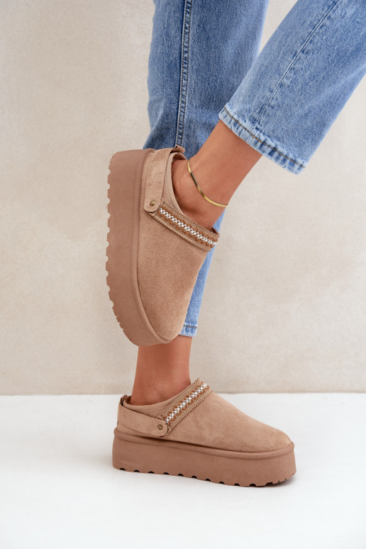 sniego batai  Haftem smėlio spalvos Selithria